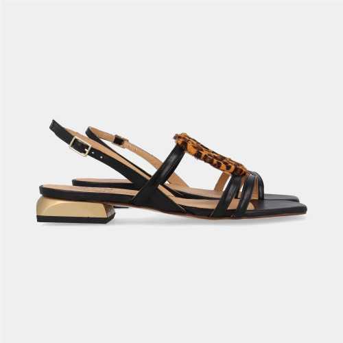 Sandalia plana Circulo leopardo