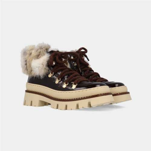 Bota militar Mountain de Elena Shoes MARRON OSCURO