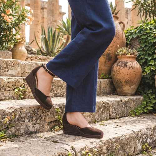 Alpargata cuña de punta cuadrada de Gaimo